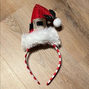Source Unknown ⭐️ Red and White Santa Hat Headband